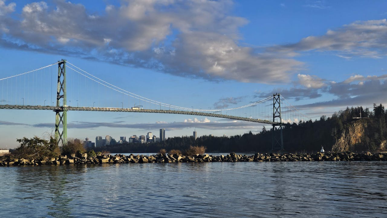 Vancouver skyline and bridge